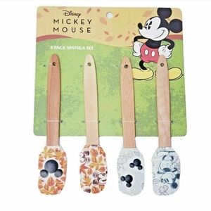 Disney Mickey Mouse 4-Pack Mini Spatula Fall Leaves New